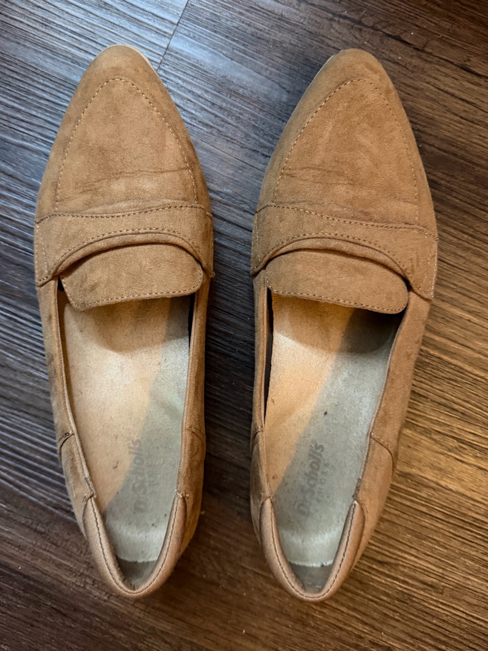 Dr. Scholl’s Women’s Tan Suede Slip-On Loafers